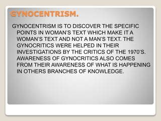 gynocentryzm|Gynocentrism